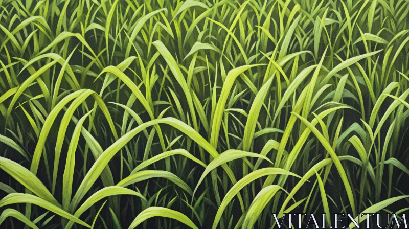 Verdant Grass Blades Abstract