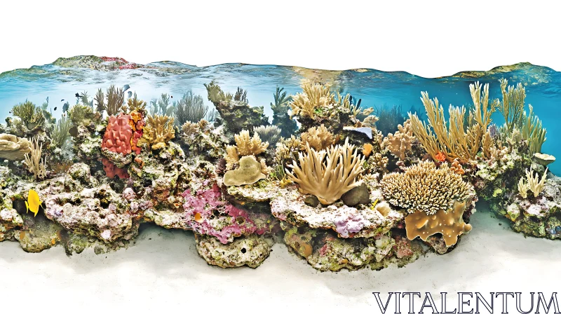 Colorful Coral Reef Ecosystem AI Image