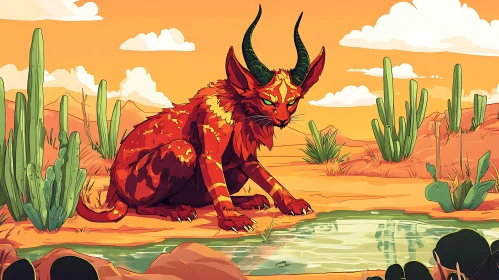 Desert Pool Feline