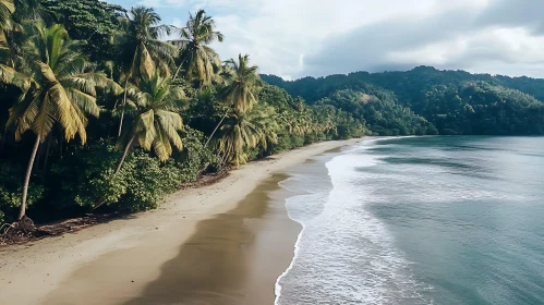 Seaside Paradise with Palm Trees