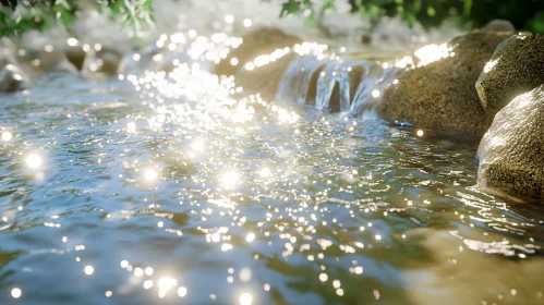 Sparkling Sunlit River