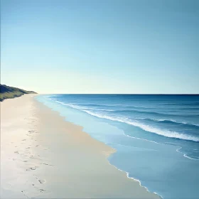 Serene Ocean View with Sandy Shore