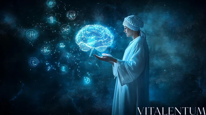 Brain Power: Future Doctor Concept AI Image