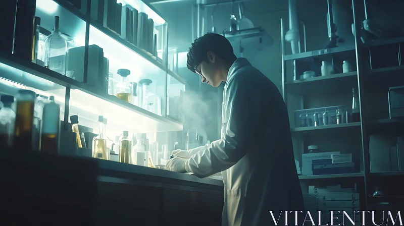Scientist in Lab AI Image