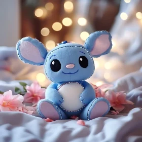 Cute Stuffed Toy with Floral Decor