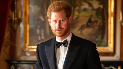 Elegant Portrait of Prince Harry