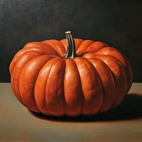 Orange Pumpkin Still Life Art