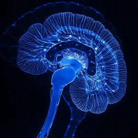 Anatomical Brain Structure in Blue