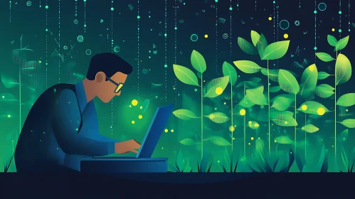 Digital Growth: Technology and Nature Intertwined
