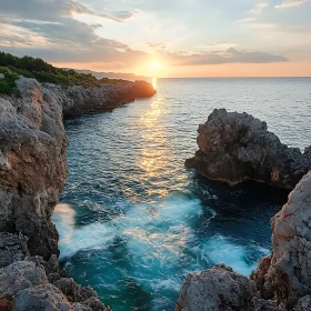 Tranquil Seascape at Sunset