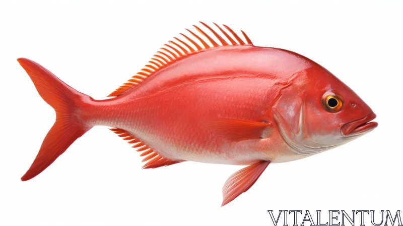 Bold and Vibrant Red Fish Artwork AI Image