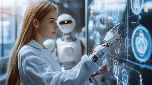 Advanced Tech Interface with Robotic Assistant
