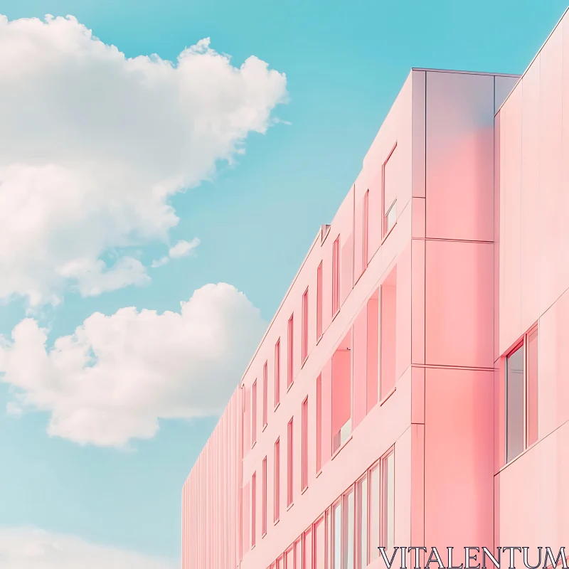 Modern Architecture with Pastel Shades AI Image