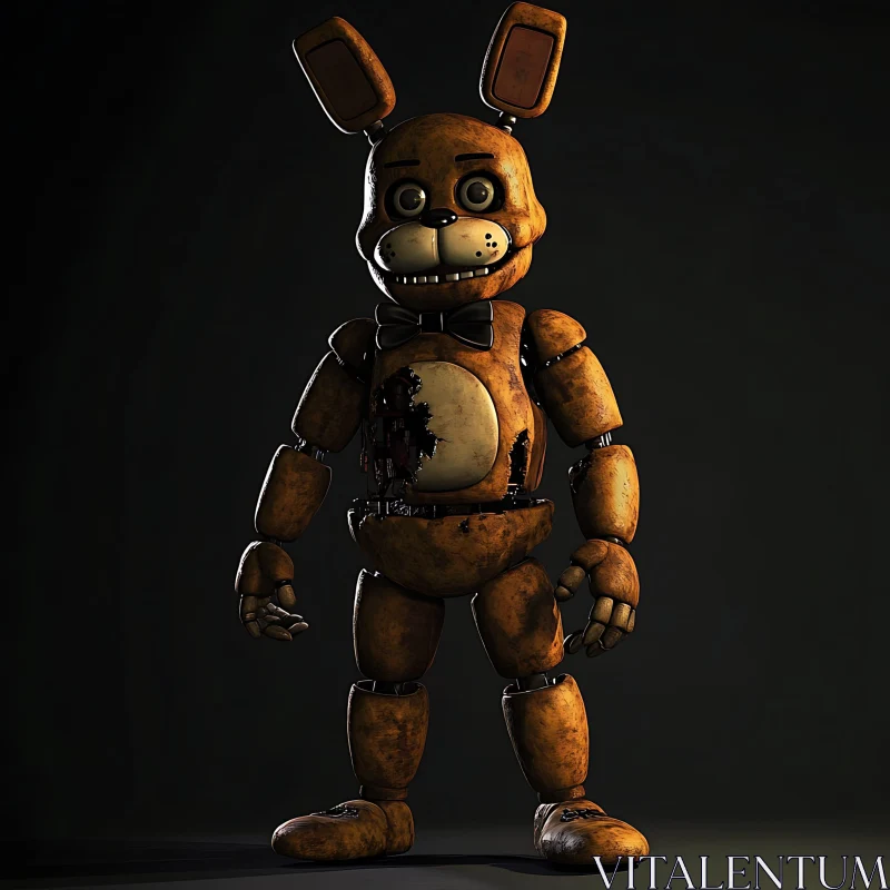 Damaged Animatronic Rabbit AI Image