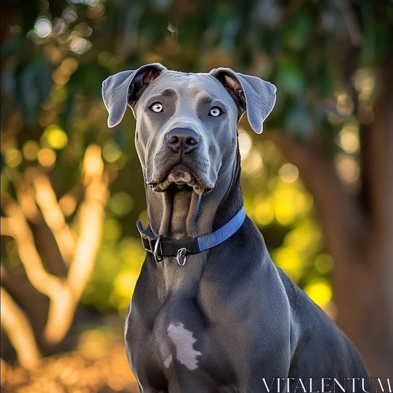 Alert Great Dane with Striking Eyes AI Image