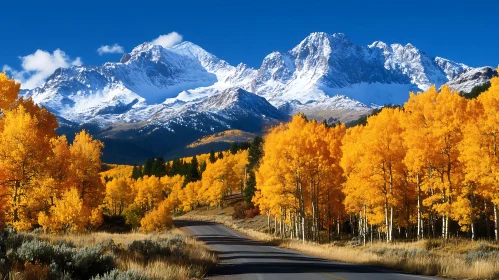 Scenic Mountain Road in Autumn