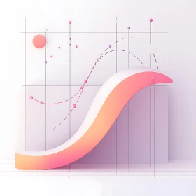 Abstract Graph with Pastel Colors