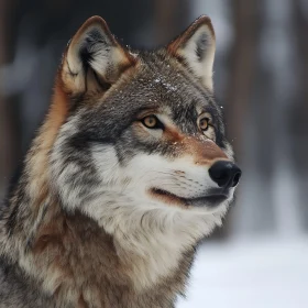Winter Wolf Close-Up