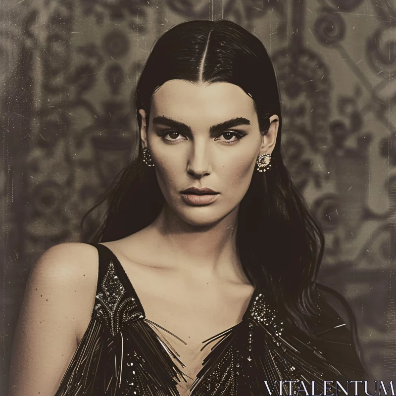 AI ART Elegant Kendall Jenner in Vintage Fashion