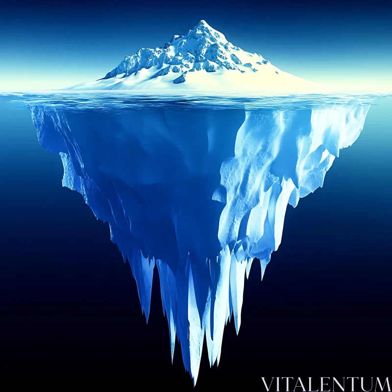 AI ART Enormous Iceberg in the Ocean