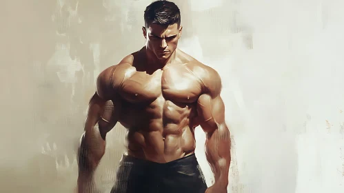 Artistic Rendering of a Bodybuilder