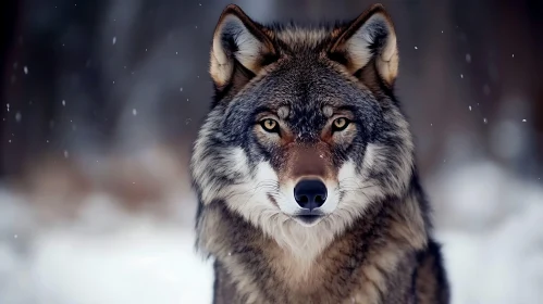 Lone Wolf in Winter Wonderland