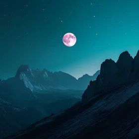 Lunar Glow Mountain Serenity