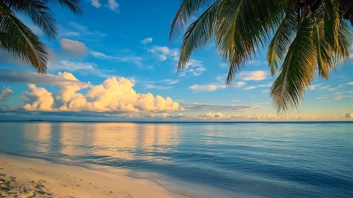 Tropical Ocean View at Sunset