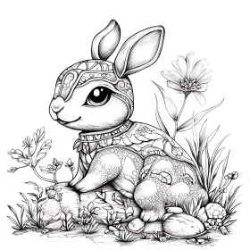 Detailed Bunny Illustration