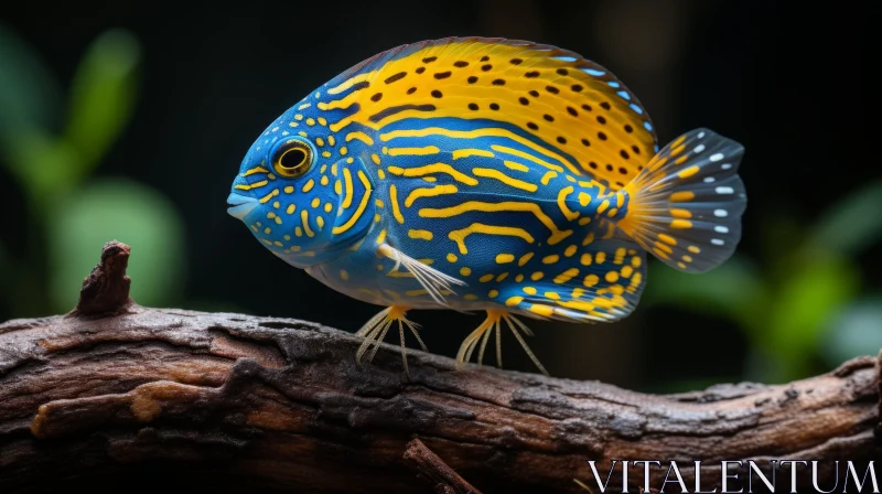 Colorful Discus Fish Artwork with Intricate Details AI Image