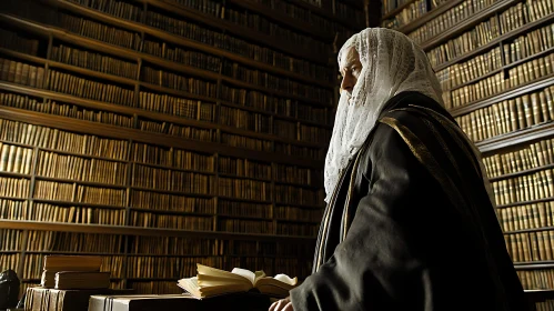 Old Library With Sage