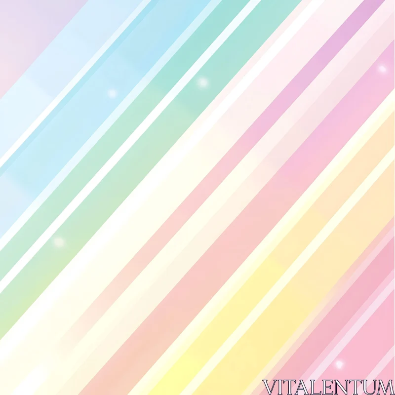 Gentle Pastel Stripes Abstract Art AI Image