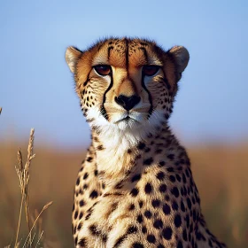 Close-Up of a Cheetah in the Wild