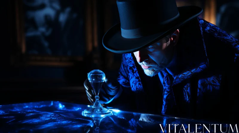 Mystery Unveiled: Master of Shadows in Historical Tabletop Photography AI Image