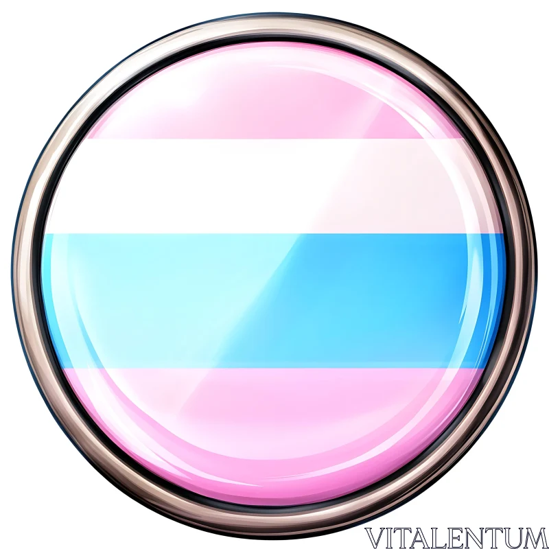 Trans Pride Symbol in Circle AI Image