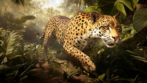 Spotted Predator in Lush Greenery