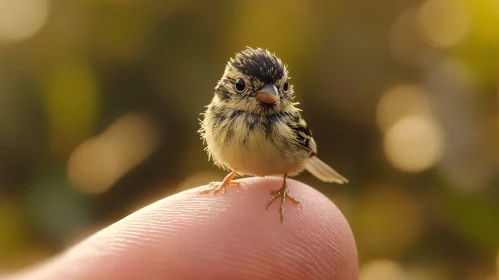 Tiny Bird on Finger | Close-Up Nature