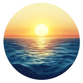 Tranquil Ocean Sunset Art