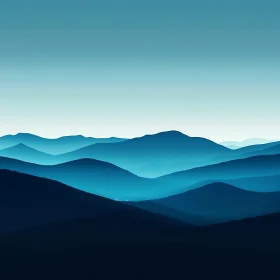 Layered Blue Mountain Peaks