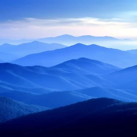 Calming Blue Mountain Landscape