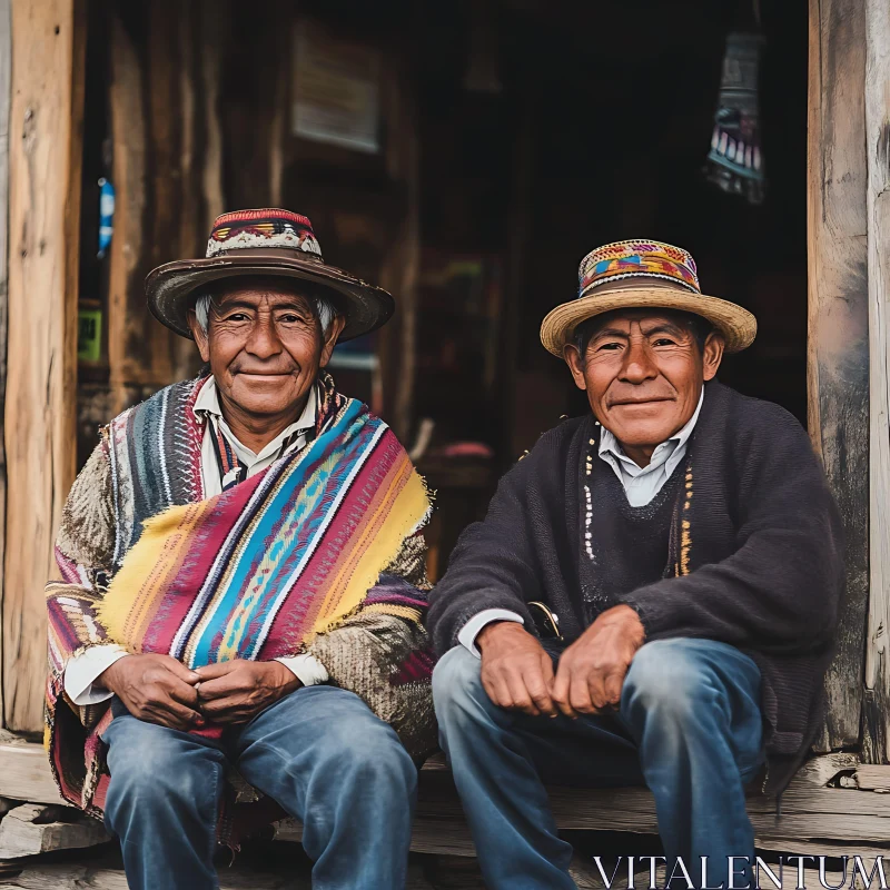 AI ART Men in Traditional Hats and Attire