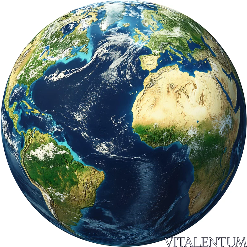 World Globe High Definition Photo AI Image