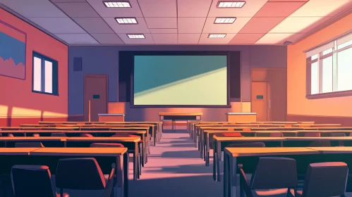 Classroom With Empty Seats