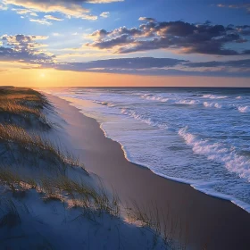 Tranquil Ocean View at Dusk