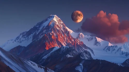 Moonlit Mountain Majesty