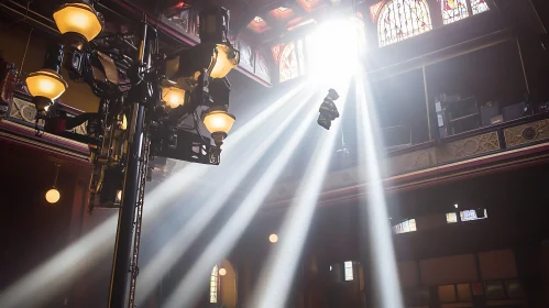 Illuminated Room with Light Rays
