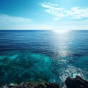 Calm Sea and Sky Landscape