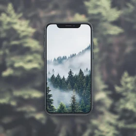 Forested Scene with Phone Integration