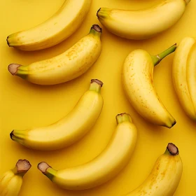 Vibrant Yellow Bananas Still Life