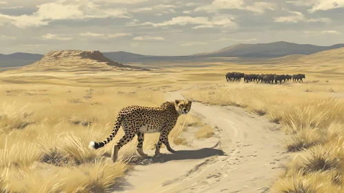 African Wildlife: Cheetah in Natural Habitat